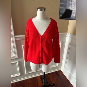 Sezane Red Barry Sweater